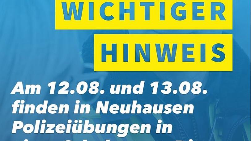 Auf auf Social-Media-Plattformen teilt die M&uuml;nchner Polizei mit, dass eine &Uuml;bung stattfindet.