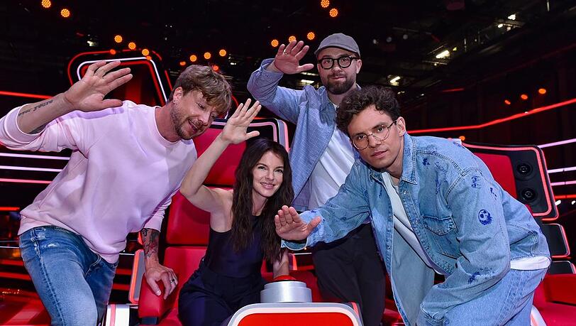 "The Voice of Germany": Samu Haber, Yvonne Catterfeld, Mark Forster und Kamrad (v.l.). "The Voice of Germany": Samu Haber, Yvonne Catterfeld, Mark Forster und Kamrad (v.l.).