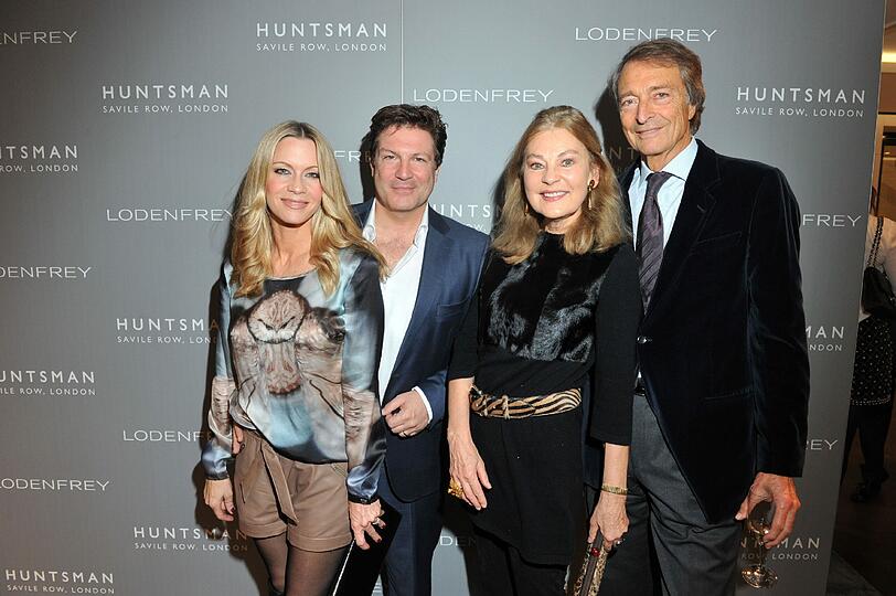 Loden Frey-Chef Ralph-Michael Nagel mit seiner Frau Sabina (r.) und Francis Fulton-Smith Francis und Verena Klein