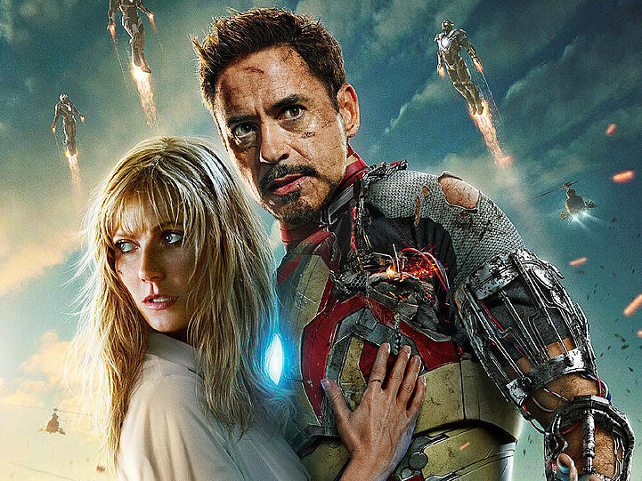 Iron Man (Robert Downey Jr.) muss seine schöne Pepper Potts (Gwyneth Paltrow) vor einem Top-Terroristen in Sicherheit bringen