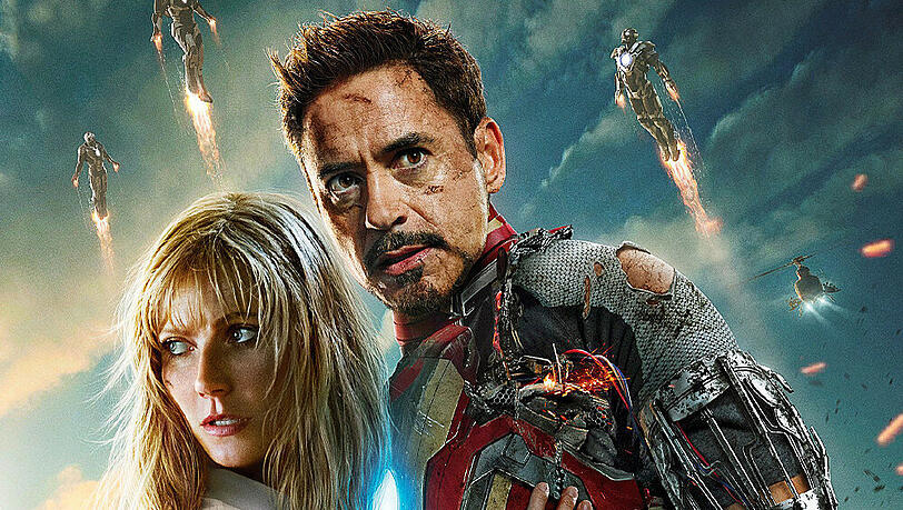Iron Man (Robert Downey Jr.) muss seine schöne Pepper Potts (Gwyneth Paltrow) vor einem Top-Terroristen in Sicherheit bringen Iron Man (Robert Downey Jr.) muss seine schöne Pepper Potts (Gwyneth Paltrow) vor einem Top-Terroristen in Sicherheit bringen