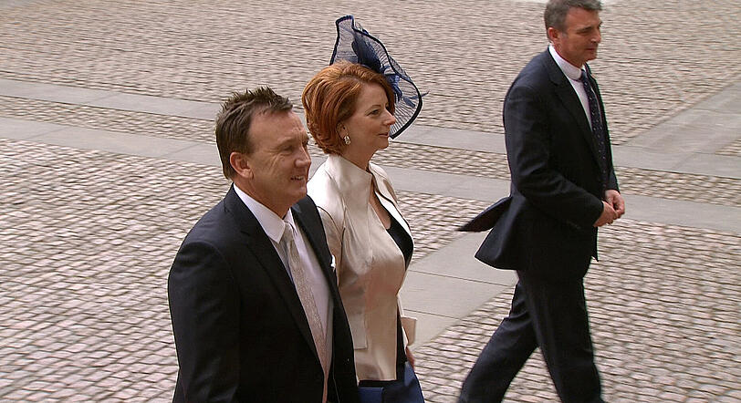 Auch die australische Premierministerin Julia Gillard ist nach England gereist.