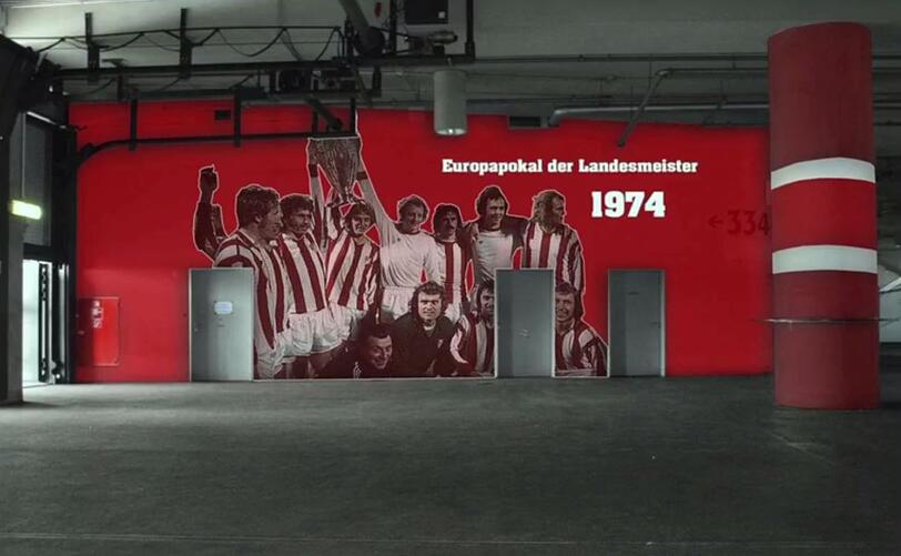 Die Wände der Arena könnten mit Szenen aus der Historie des FC Bayern bemalt werden.