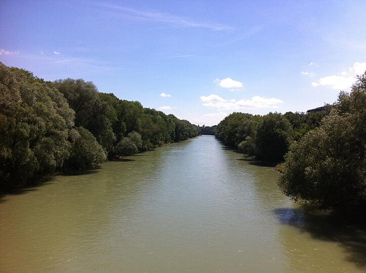 Die Wege entlang der Isar.