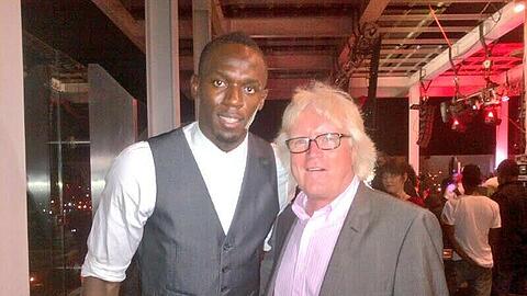 Winni Schäfer hat auf Jamaika auch schon Sprint-Superstar Usain Bolt (l.) getroffen.