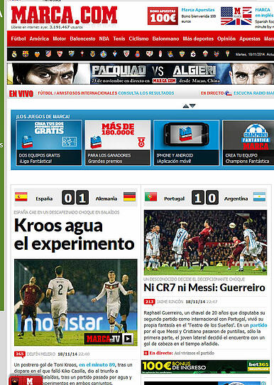 Marca.com: "Kroos, Regen und das Experiment"