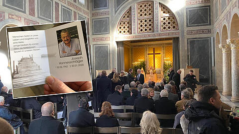 Die Trauerfeier für Joseph Hannesschläger findet in der Trauerhalle des Krematoriums am Ostfriedhof statt...