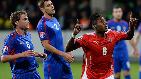 David Alaba brachte Österreich per Elfmeter mit 1:0 in Führung.