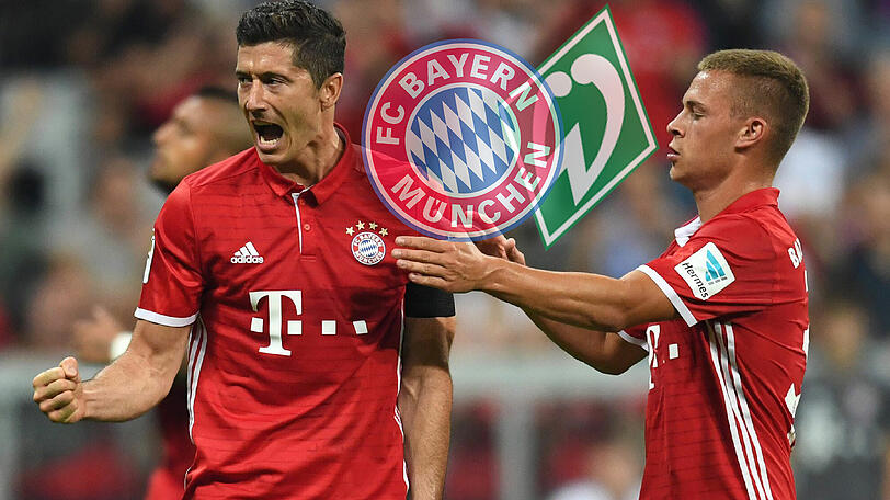 Robert Lewandowski traf im Hinspiel gegen Werder - und ist nun der Jäger des besten ausländischen Torjägers Claudio Pizarro.