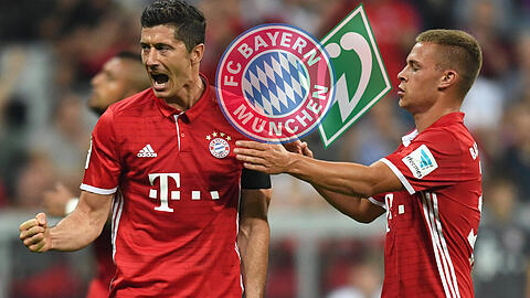 Robert Lewandowski traf im Hinspiel gegen Werder - und ist nun der Jäger des besten ausländischen Torjägers Claudio Pizarro.
