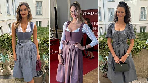 Die Promi-Damen freuen sich beim Styling von CocoVero auf die Wiesn 2024.