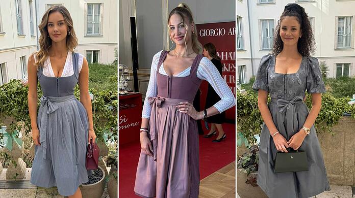 Die Promi-Damen freuen sich beim Styling von CocoVero auf die Wiesn 2024.