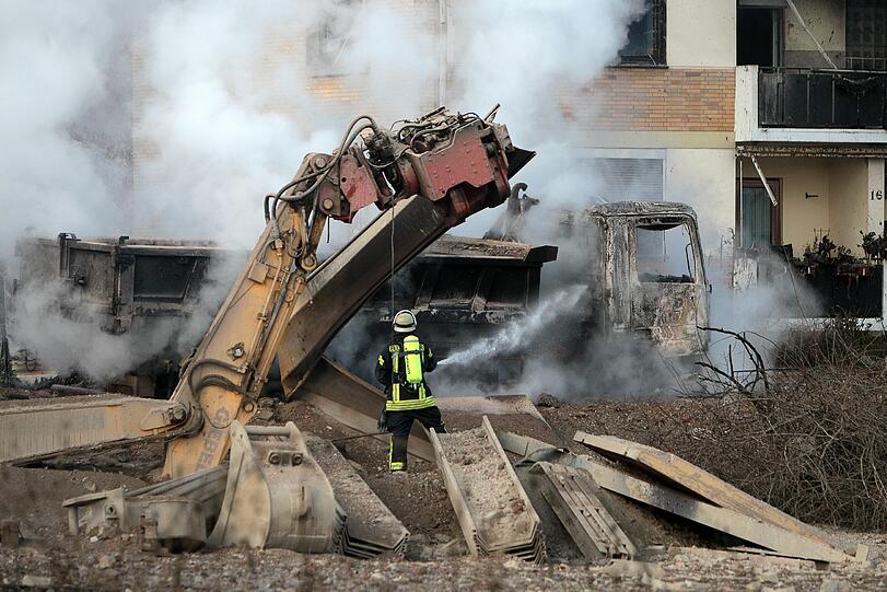 Anblick wie nach einem Bombeneinschlag: Gas-Explosion in Ludwigshafen.