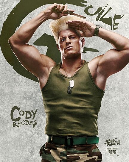 Wrestler Cody Rhodes als Guile. Wrestler Cody Rhodes als Guile.
