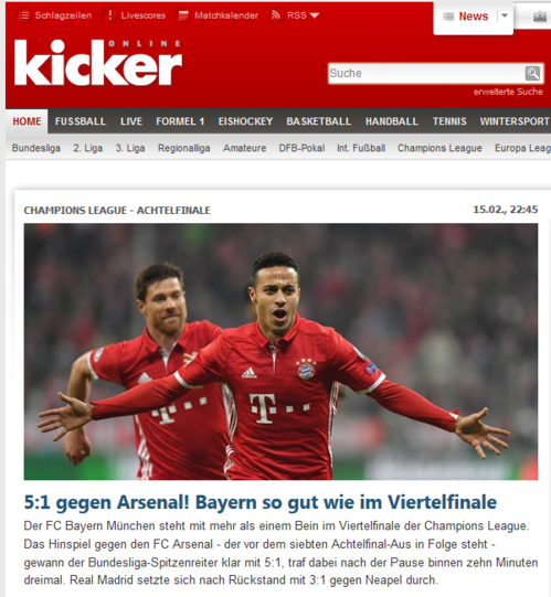 Der "Kicker" richtet den Blick schon auf das Viertelfinale.