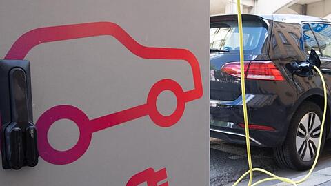 Eine öffentliche Ladesäule für Elektroautos in der Innenstadt von Hannover. Rund 22.800 Anträge auf die Kaufprämie für E-Autos wurden abgelehnt.