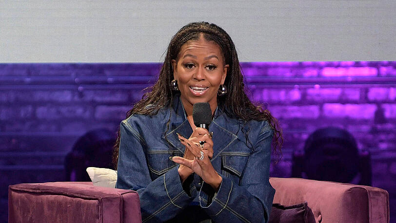 Michelle Obama, hier bei der Vorstellung ihres Buches im Jahr 2022, ist derzeit in München.