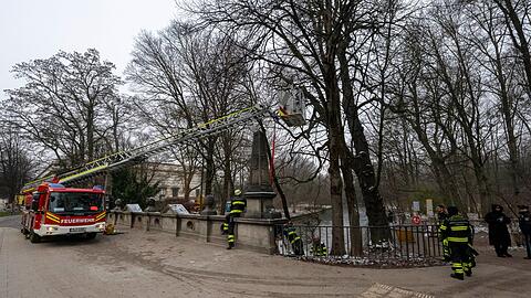 Ein Kran war im Einsatz.