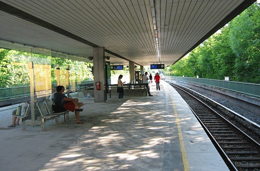 Der überirdische U-Bahnhof Studentenstadt gehört ebenfalls zum Test-Bahnsteig.