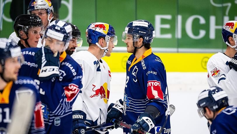 "Hassliebe": Ben Smith (EHC, l.) und Zugs Yannick Zehnder.