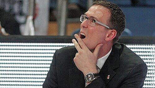 Blickrichtung Titel: Bambergs Trainer Chris Fleming. Blickrichtung Titel: Bambergs Trainer Chris Fleming.