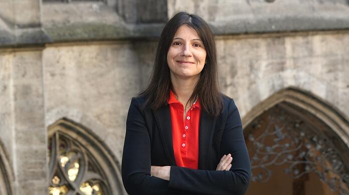 "In München wird man nie so viel neu bauen können, dass man darüber den Markt bremsen kann": Anne Hübner dieser Tage auf einem Rathaus-Balkon.
