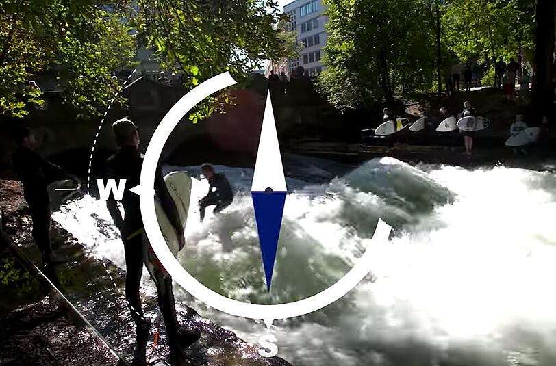 Nix für Ungeübte: Die Eisbachwelle in München.