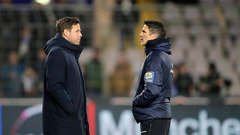 Sechzigs Sportchef Christian Werner (l.) und Trainer Patrick Glöckner.