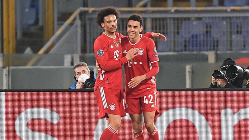 Könnten bald Teamkollegen in der DFB-Auswahl sein: Die Bayern-Profis Leroy Sané (l.) und Jamal Musiala. Könnten bald Teamkollegen in der DFB-Auswahl sein: Die Bayern-Profis Leroy Sané (l.) und Jamal Musiala.