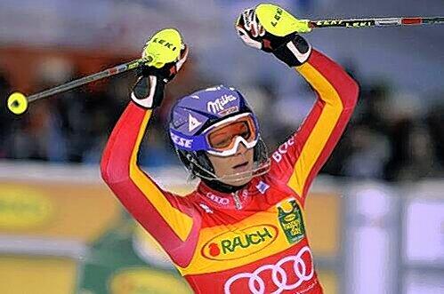Maria Riesch jubelt