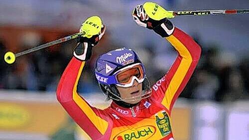 Maria Riesch jubelt
