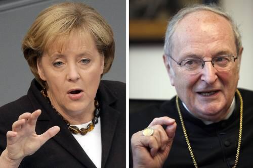 Konservative gegen Kanzlerin: Kardinal Joachim Meisner (r.), Kanzlerin Angela Merkel