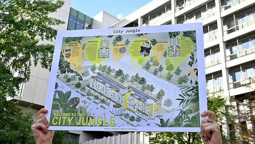 Idee für einen urbanen Dschungel an der Ecke Nymphenburger Straße/Sandstraße. Idee für einen urbanen Dschungel an der Ecke Nymphenburger Straße/Sandstraße.