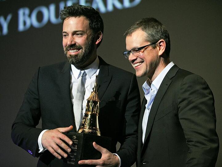 Ben Affleck und Matt Damon freuen sich über den Modern Master Award