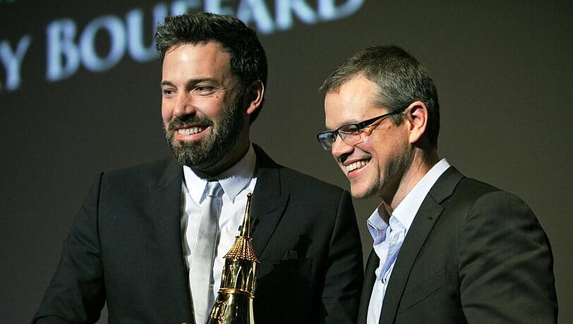 Ben Affleck und Matt Damon freuen sich über den Modern Master Award Ben Affleck und Matt Damon freuen sich über den Modern Master Award
