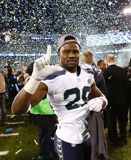 Nach dem Sieg gab es für die Seahawks kein Halten mehr. Die Bilder von der Siegerehrung.