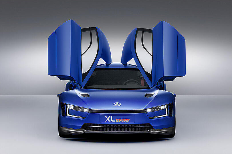 Schnittig, flach, schnell: Die VW-Studie XL Sport debütiert in Paris.