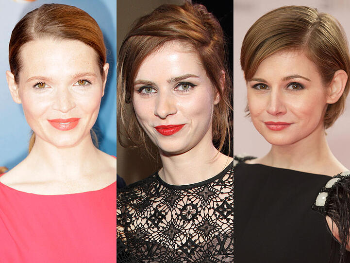 Karoline Herfurth, Nora Tschirner und Josefine Preuß (v.li.) bei Filmpremieren
