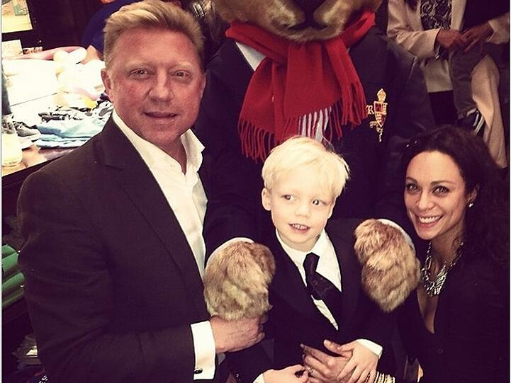 Ganz schön cool: Boris Becker mit Amadeus und Lilly