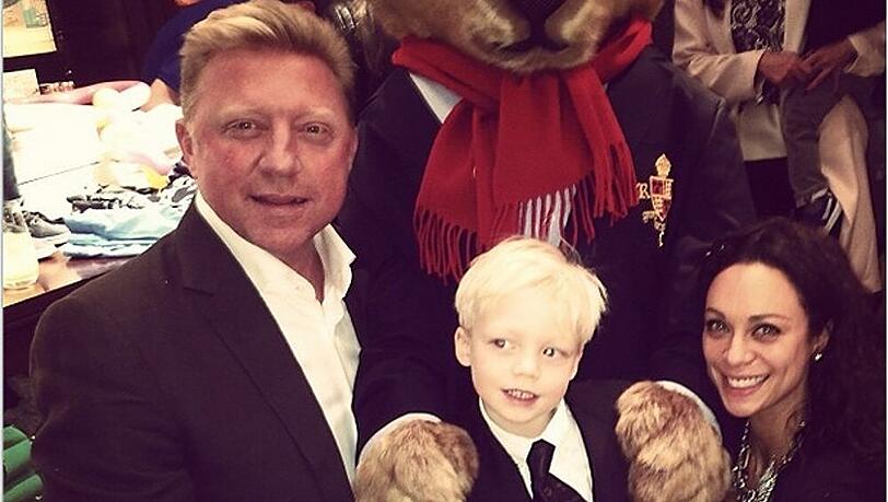 Ganz schön cool: Boris Becker mit Amadeus und Lilly Ganz schön cool: Boris Becker mit Amadeus und Lilly