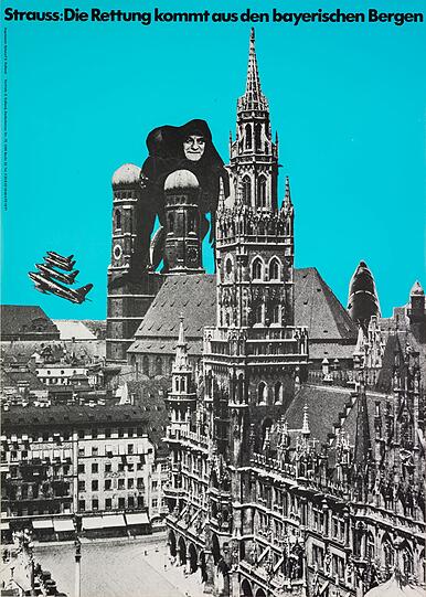 Strauß als Quasimodo: &bdquo;Die Rettung kommt aus den bayerischen Bergen.&ldquo;