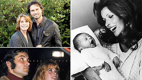 Oben links: Senta Berger und Sohn Simon sind ein Dreamteam - privat und beruflich. Auf dem rechten Bild freut sich Senta mit ihrem kleinen Wonneproppen kurz nach dessen Geburt 1972. Er ist das gemeinsame Kind von Senta und ihrem Ehemann Michael Verhoeven (unten links). Bilder aus ihrem Leben zum Durchklicken