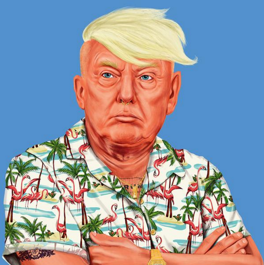 Israelischer Illustrator kreiert die Bildreihe "Hipstory" - Donald Trump.