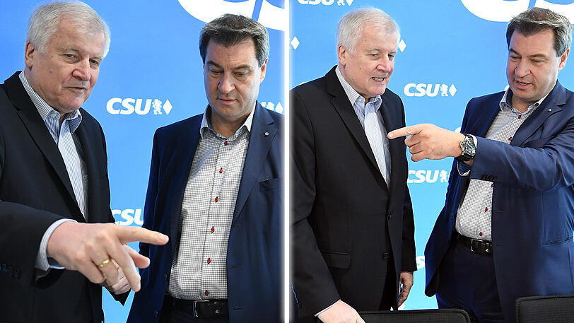Wer gibt in der CSU die Richtung vor? Der Vorsitzende Horst Seehofer (l.) oder sein Nachfolger als bayerischer Ministerpräsident, Markus Söder? Für beide geht es bei der Landtagswahl am 14. Oktober um viel.