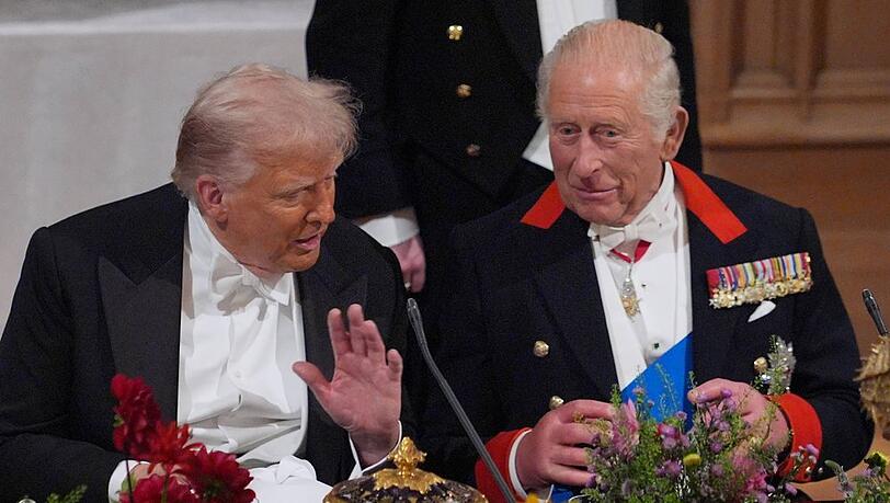 Im September richtete König Charles (r.) für Donald Trump ein glamouröse Staatsbankett im Schloss Windsor aus.