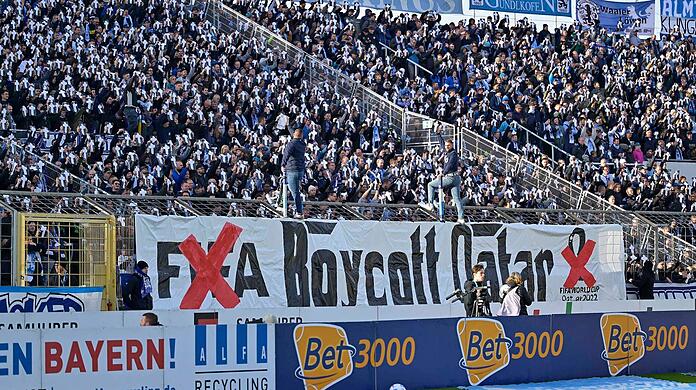 Die Fans des TSV 1860 haben sich eindeutig gegen die WM in Katar positioniert.