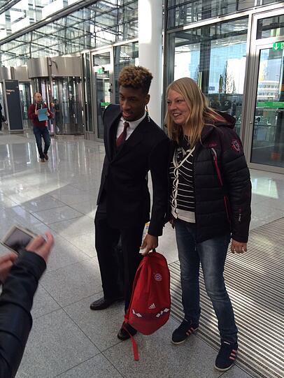 Ein Foto für die Dame mit Kingsley Coman.