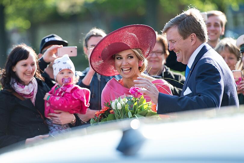 Königin Maxima und Willem-Alexander der Niederlande besuchen am Mittwochmorgen die Alte Pinakothek in München.