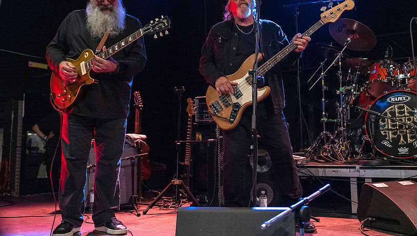 John Paulus und Rick Reed von Canned Heat 2023 in Hannover. John Paulus und Rick Reed von Canned Heat 2023 in Hannover.