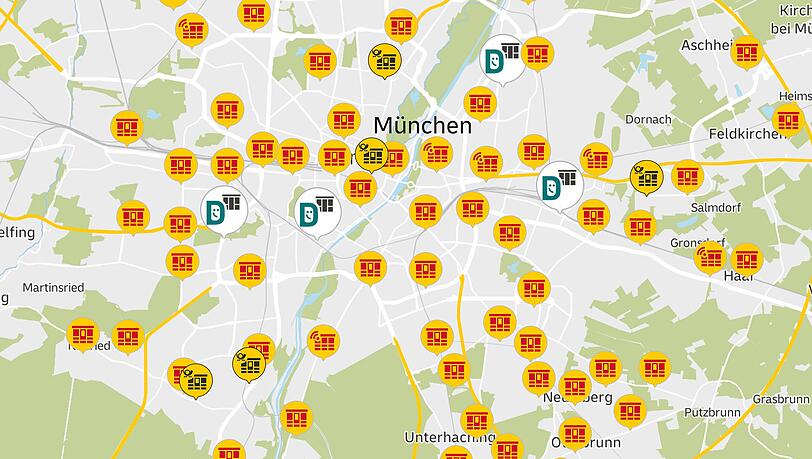 Hier finden Sie die aktuellen Standorte von Pack- und Poststationen sowie DeinFach-Automaten in und um München. Hier finden Sie die aktuellen Standorte von Pack- und Poststationen sowie DeinFach-Automaten in und um München.
